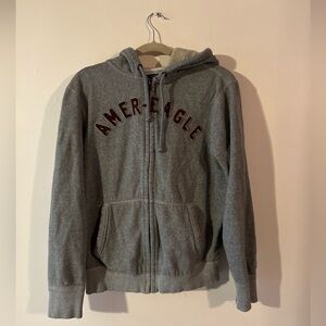 American Eagle Sherpa Lined Zip Up Hoodie